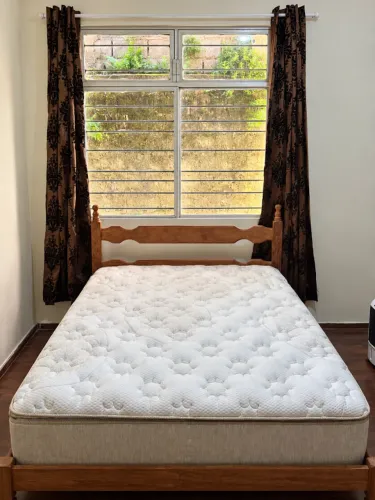 Colchão Americanflex Balance III Casal + Cama de Madeira Maciça