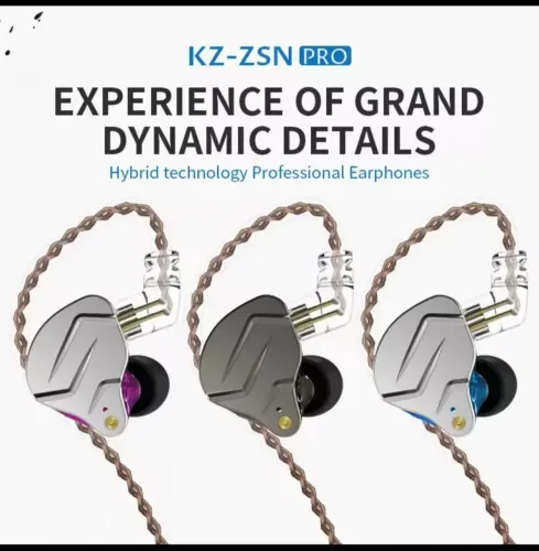 Excelente fone KZ ZSN PRO Double magnetic Dynamics. Excelente para retorno de palco.