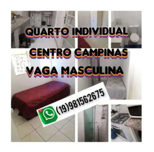 Locação de quarto individual masculino