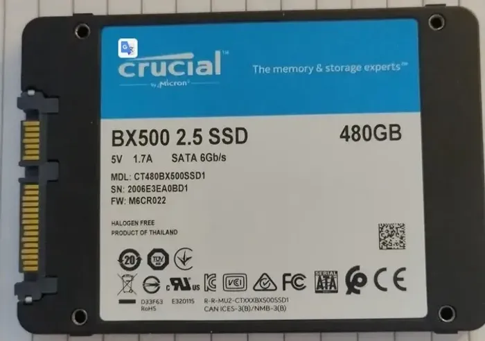 SSD Crucial Sata Ct480bx500ssd1 480Gb