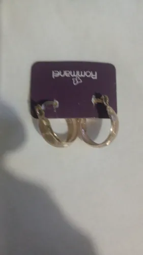 Argola rommanel banhada ouro tamanho pequena