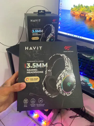 Fone gamer headset havit lacrado na caixa