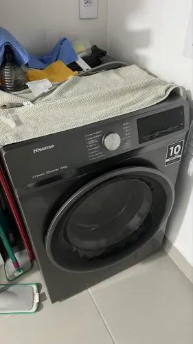 Lava E Seca Hisense 13Kg Seca 8Kg Titanium 110V