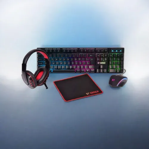 Kit Gamer Goldentec com Headset + Teclado + Mouse 1200DPI + Mousepad