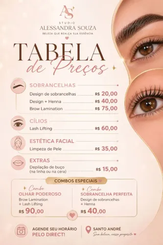 Designer de Sobrancelhas - atendimento a domicílio 
