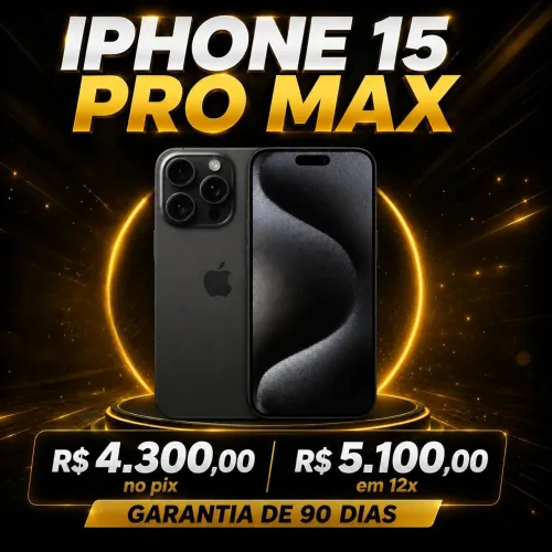 Iphone 15 Pro Max semi-novo (3 meses de garantia)