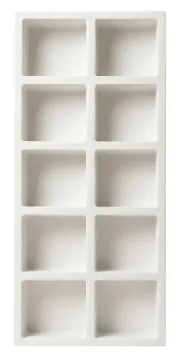Forma de Silicone Para Sabonetes Com 10 Cavidades Quadradas