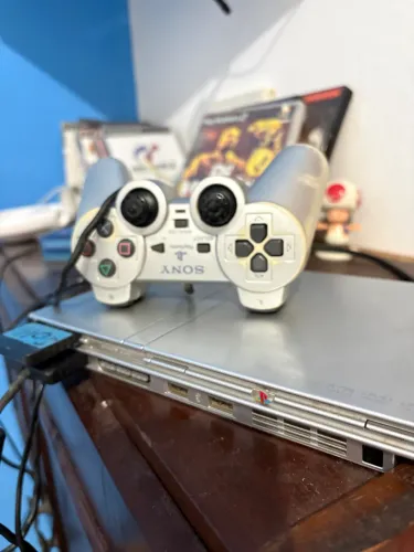 PlayStation 2 Silver Bem Conservado Leitor Funcionando