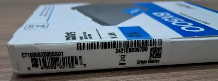 SSD SATA 1TB Crucial (NOVO)