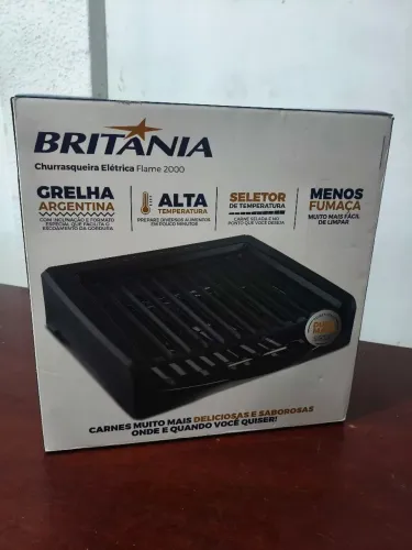 CHURRASQUEIRA ELÉTRICA BRITÂNIA FLAME 2000 (NOVA)
