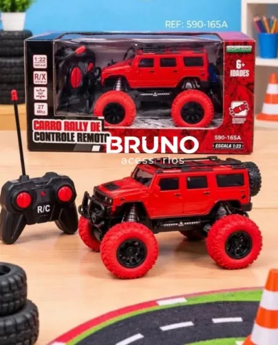 Carrinho de controle remoto off road rally monster truck infantil 