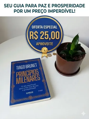 Livro Princípios Milenares - Tiago Brunet (Semelhante a Novo)