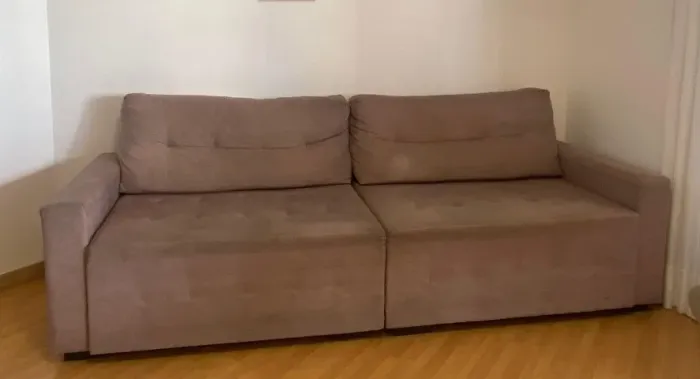 Sofá 2,50M em sweed Cinza Fendi