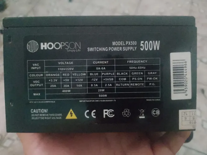 Fonte computador 500w
