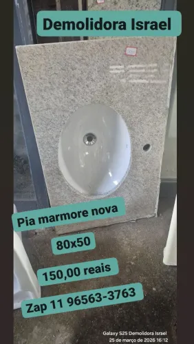 Pia mármore banheiro 