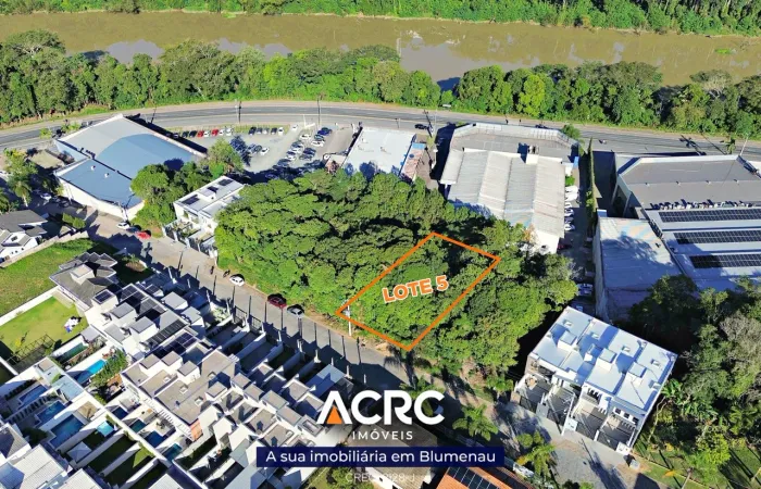 ACRC IMÓVEIS - TE01387 - Terreno à venda do bairro Ponta Aguda em Blumenau