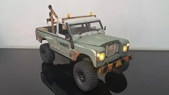 Super Guincho Funcional, Projeto Exclusivo Crawler 1/8 Land Rover Defender D90 Pick-up RTR