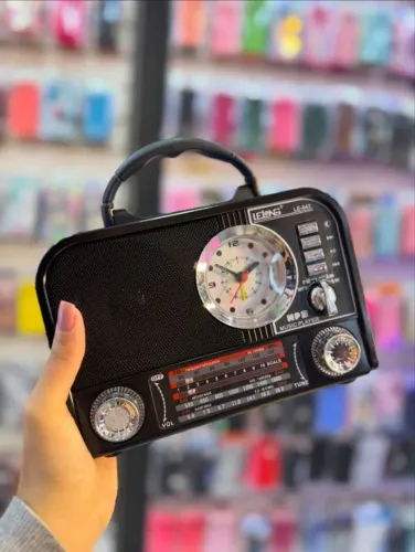 Rádio Bluetooth Retro Fm Am Sw Usb Portátil Relógio
