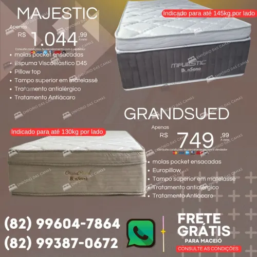 Colchão solteiro molas, espuma , D20, D33, D65, D28 Bonsono novas de fábrica 