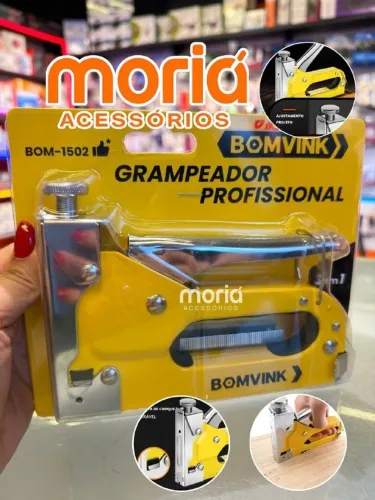 Grampeador Profissional Ideal para Reformas Artesanatos Estofados Etc