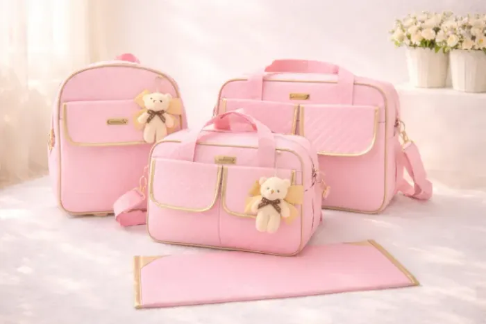 Kit Bolsa Maternidade 4 Peças Completo (Menino/Menina) Novo