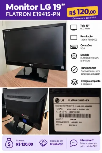 Monitor LG Flatron E1941S 19"