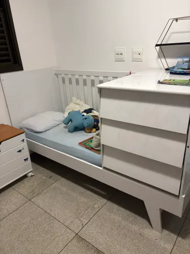 Berço Multifuncional Reller Prince MDF Branco - 4 em 1