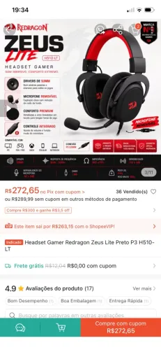 Fone red dragon Zeus lite