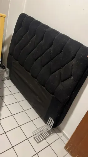 Cabeceira Divani Eloá 140x128 Suede Veludo Premium (Usado)