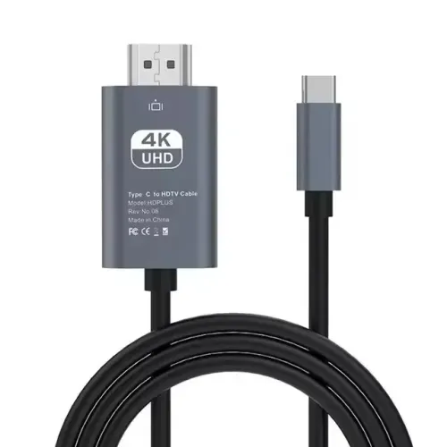 Cabo USB-C Para HDMI 4K 60Hz 2 Mt para Tablet Celular Notebook MacBook Samsung TV Thunderb