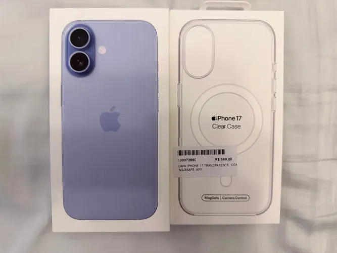 iPhone 17 512GB Azul Nacional NOVO + Capa Original MagSafe + NF!