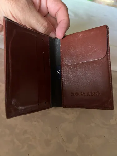 Carteira Porta-Documentos Romano em Couro Marrom