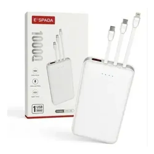 Power Bank Carregador Portátil 10.000mah todos os cabos Turbo Espada 