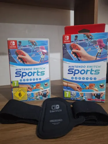Nintendo Switch Sports mídia física + caixa + leg strap original