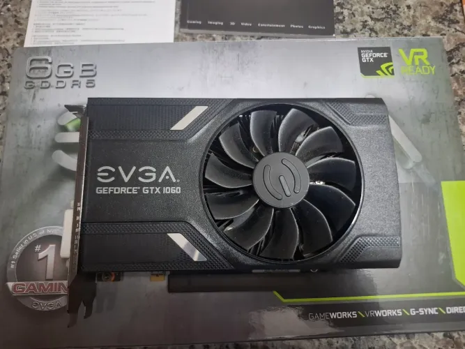 Placa de vídeo GTX 1060 6gb EVGA em excelente estado