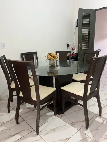 Mesa de vidro redonda