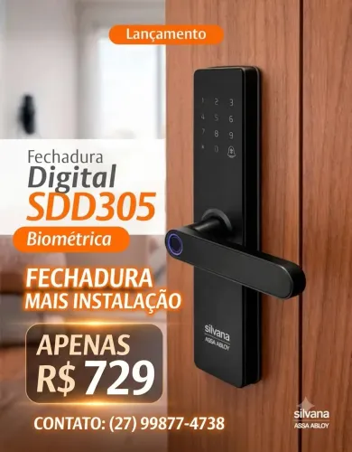 Fechadura digital silvana sdd 305 mais instalação