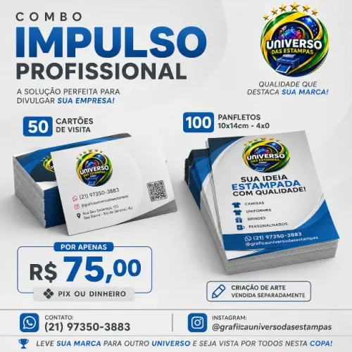 Combo- Panfletos + Cartões de visita