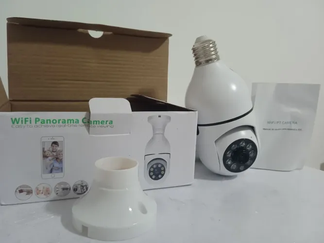Câmera Seguranca Wifi Lâmpada Prova D'água Externa Interna Yoosee