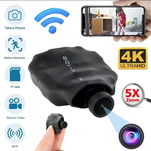 Câmera espiã Grande angular 120° wifi  câmera ip hd 1080p detecção de movimento