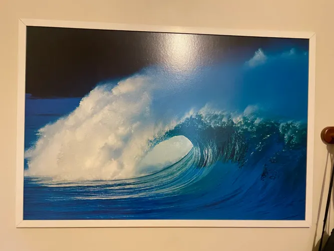 Quadro com onda do mar
