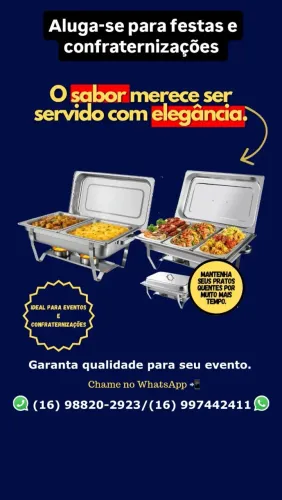 Aluga-se Rechaud para festas