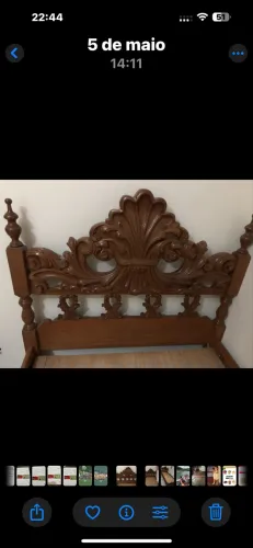 Cama de solteiro em madeira maciça
