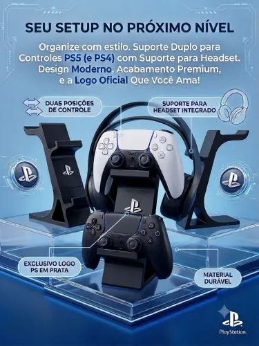SUPORTE COMPLETO PARA 2 CONTROLES E UM HEADSET