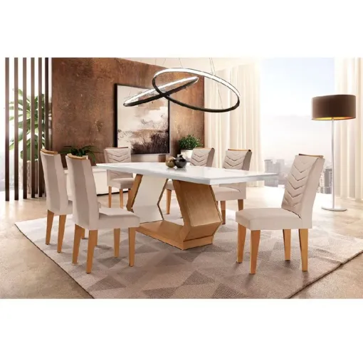 Mesa de jantar de 6 cadeiras