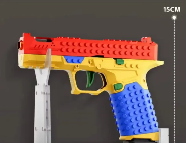 Arma de brinquedo lego <br><br>1mil+ Vendido(s)<br><br>Brinquedo Menino Arminha Bloco De Montar 3D