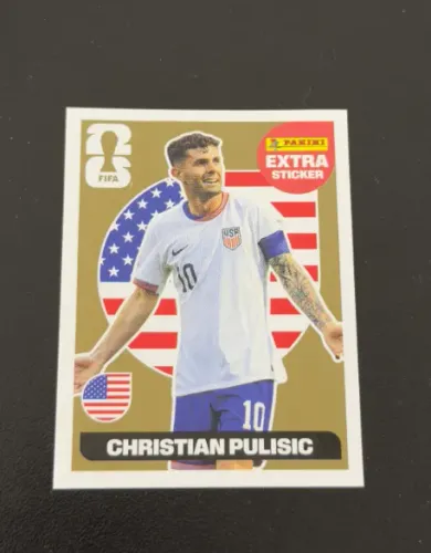 Figurinha Extra Sticker OURO - Christian Pulisic | Copa do Mundo FIFA 2026 Panini