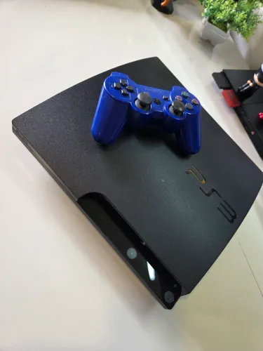 PS3 Slim Desbloqueado - SSD 1TB (Lotado de Jogos) + Controle e Cabos