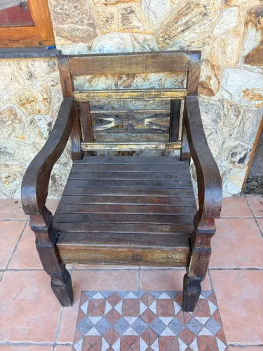 Poltrona Rústica Individual Confortável Para Jardim Varanda 