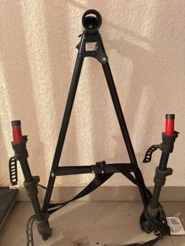 Suporte para bike Transbike Engate p/ 3 bicicletas Prata tira Preta